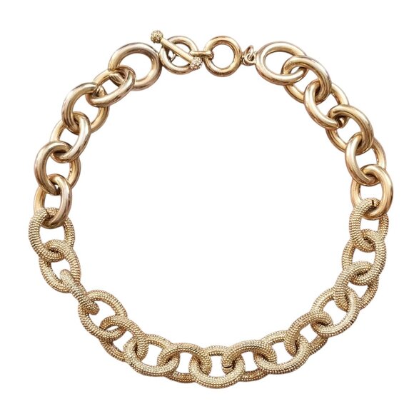 Banana Republic Gold Chain Choker with Unusual Finish - Picture 3 of 8